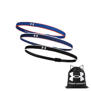 Эластичные напульсники, набор из 3 штук, разноцветные, унисекс Under Armour, темно-color combo 3 pack+drawstring bag