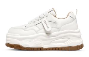 Маленькие белые кроссовки низкие скейтерские C°BANNER для женщин, черно-белые с флисовой подкладкой