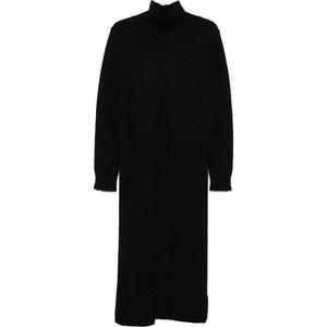 Вязаное макси-платье JIL SANDER, черное