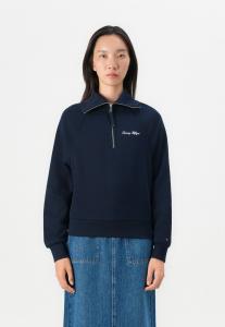 Толстовка Tommy Hilfiger CLASSIC SCRIPT HALF-ZIP, Dark Night Navy/Dark Blue