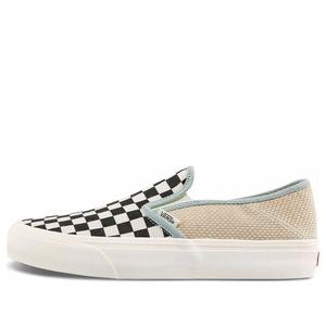 Кроссовки slip-on sf stylish casual skate shoes black white brown grid 'black white brown' Vans, черный