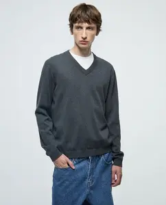 Джемпер с V-образным вырезом Sfera, темно-серый