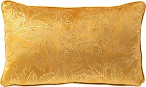 Наволочка Bauke, 30x50 см, желтая с цветочным узором Dutch Decor