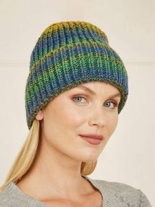 Омбре вязаная шапка бини Yumi, Multi