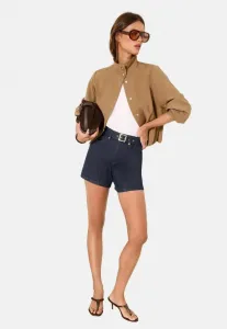 Джинсовые шорты прямого кроя с поясом Lipsy, Rinse Blue Wash