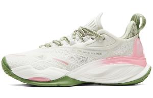 Баскетбольные кроссовки женские с низким верхом, цвет белый/зеленый Peak