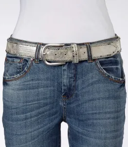 Кожаный ремень Heine, серебристый