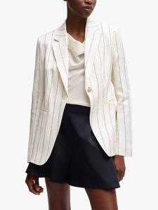 Роскошный блейзер из льна в полоску от jila HUGO BOSS, разноцветный