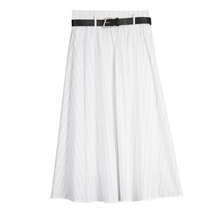 ELLE Повседневная длинная юбка для женщин белая умеренная миди юбка A-силуэта