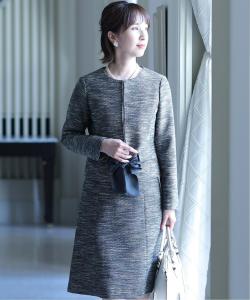 Костюм для выпускного для мамы, выпускная церемония, парадный комплект для церемонии поступления, церемония поступления, костюм для церемонии Pourvous, цвет Navy (Tweed)