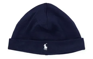 Детская шапка-бини Polo Pony с вышивкой и ребристой текстурой Polo Ralph Lauren, синий