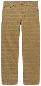 Джинсы Supreme Fat Tip Jacquard Regular Jean 'Olive', коричневый