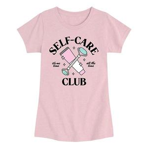 Футболка с принтом Girls 7-16 self care club Licensed Character, Heather Pink