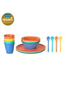 NORA SET LOLLIPOP - набор столовых приборов из 16 предметов в насыщенных синих, коралловых, зеленых и желтых тонах koziol