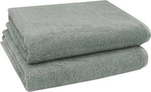Банное полотенце Zollner 00000321 2 шт, 100x1x150 см, светло-серый