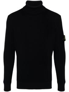 Stone Island шерстяной джемпер с изображением компаса, синий