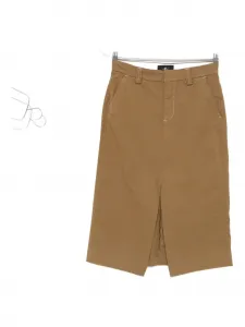 Юбка миди с контрастной строчкой 7 For All Mankind, нейтральный