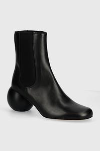 Кожаные ботинки ESTE Weekend Max Mara, черный