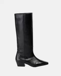 Женские ботинки из мягкой кожи напа Dansi, черный