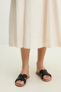 Кожаные шлепанцы Answear.Lab, черный