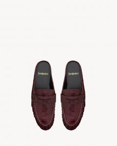 Мюли LE LOAFER из угря Saint Laurent, бордо