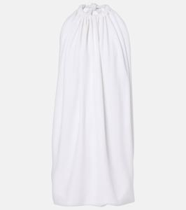 Мини-платье Arizona с драпировкой и вырезом халтер Sportmax, Bianco Ottico