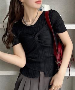 Ada. Вязаный топ-бюстье с застежкой на пуговицы спереди Ada, черный