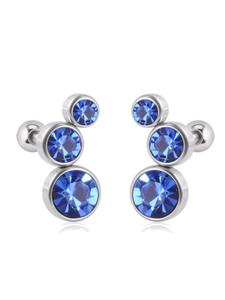 Bungsa Синие серьги-гвоздики