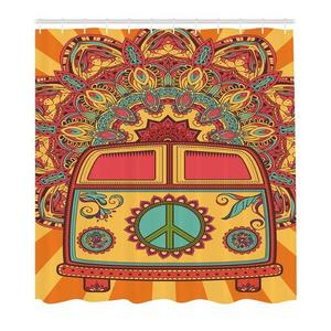 Занавеска для душа twentyfour Mini Van, 240 см цвет koralle/türkis