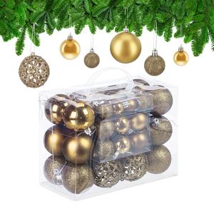 Набор рождественских шаров Relaxdays, 6x7x6 см, золотой