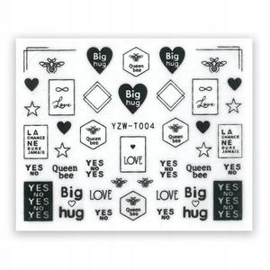 Наклейки для ногтей на водной основе YZW-T004, AllePaznokcie