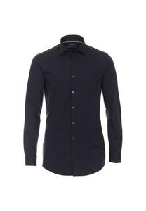Мужская деловая рубашка однотонного кроя Venti, темно-синий