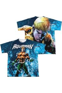 Футболка с коротким рукавом для детей "Justice League of America" с принтом спереди и сзади Gildan, белый