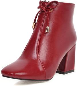 Ботильоны Roimaash Sweet Women с бантом и открытой щиколоткой, 044 Red