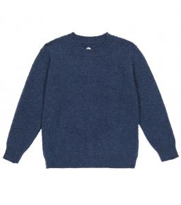 Свитер из шерсти и кашемира с зайчиком The Row Kids, Denim Blue Melange