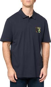 Футболка-поло HUGO, хлопок, с логотипом, Yankee Blue