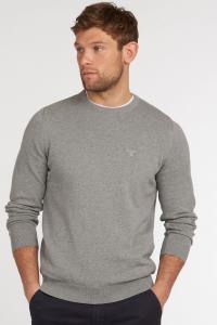 Мужской джемпер из 100% хлопка пима с круглым вырезом Barbour, серый