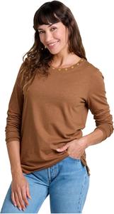 Лонгслив Toad&Co Primo Long Sleeve Crew Embroidered, цвет Brown Sugar Embroidery