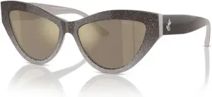 Солнцезащитные очки JIMMY CHOO JC 5004 песочно-серого цвета с блестками/светло-коричневого цвета, размер 55/15/140, женские, Sand Gradient Glitter