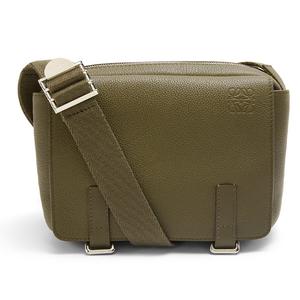 Военный вещмешок из мягкой зернистой телячьей кожи XS Военный зеленый LOEWE