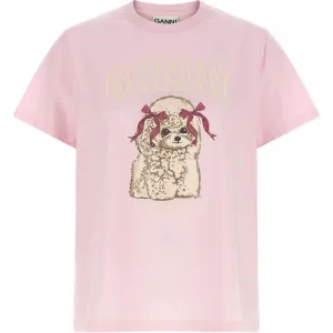 Футболка с втачным рукавом Unisex GANNI, розовый