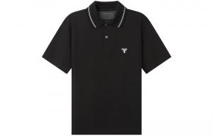Рубашка-поло мужская Prada с логотипом, черный / белый