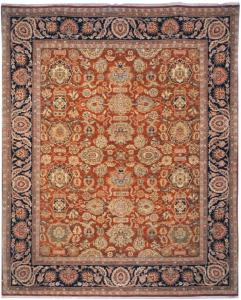 Ковер-дорожка SAFAVIEH, 77 x 366 см, Old World Collection, Salmon & Navy, ручной работы традиционный восточный шерстяной, идеально для помещений с высокой проходимостью в гостиной, спальне (OW120A)