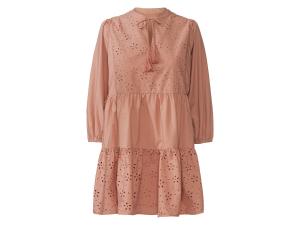 Женское платье esmara с модной вышивкой-люверсами, абрикос