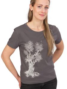 Рубашка оверсайз Life-Tree Olive Tree, антрацит