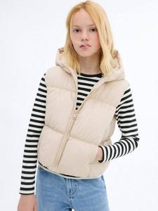 Детская безрукавка Luisa с капюшоном Mango, Light Beige