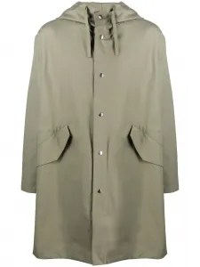 Пальто с капюшоном и логотипом JIL SANDER, зеленый