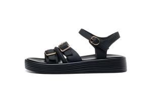 Платформенные римские сандалии для женщин HLA с французской одноремешковой конструкцией, мягкой подошвой и цветом беж