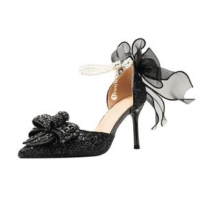 BIGTREE Стройные каблуки на высоком каблуке женские черные, цвет Black