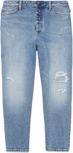 Женские джинсы Tommy Hilfiger Mom Fit с эффектом потертости и магнитной застежкой, Medium Wash